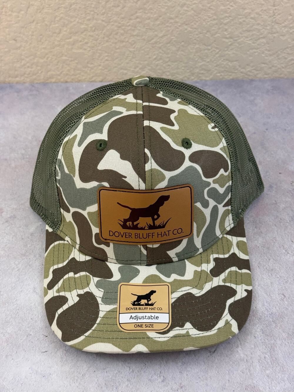 Dover Bluff Hat Co. Hat Cap Camo Dog Adjustable One Size NEW -b